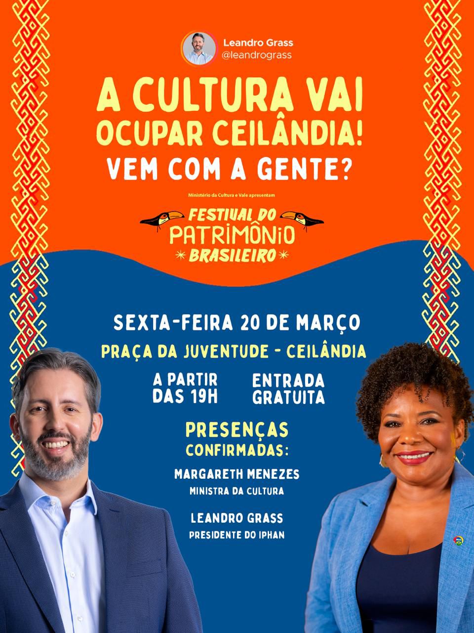 NA PRÓXIMA SEXTA (19/3), CEILÂNDIA SERÁ A CAPITAL NACIONAL DO PATRIMÔNIO CULTURAL!