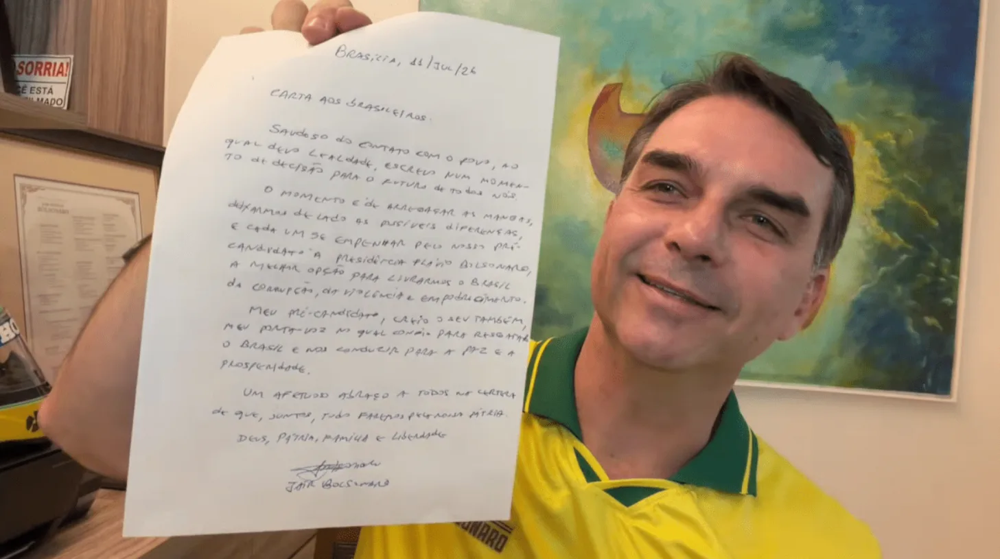 PT afirma que carta de Bolsonaro em apoio a Flávio tenta desviar atenção de denúncias envolvendo Banco Master