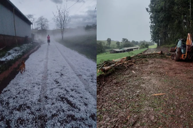 Granizo atinge mais de 1,9 mil imóveis e cancela aulas no Rio Grande do Sul