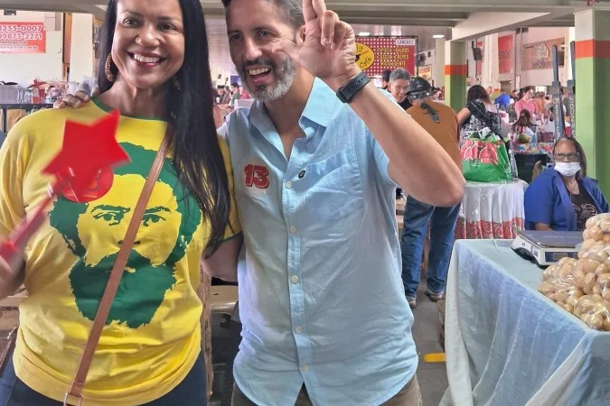 Na Ceasa, o candidato Leandro Grass (PT) faz balanço da caminhada eleitoral